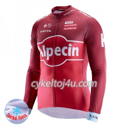 Cykeltrøje 2017 Team Katusha-Alpecin N001 Vinter Thermal Fleece